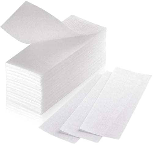 PURE AWARENESS Strisce in tessuto non tessuto per cera calda e pasta di zucchero, 150 strisce di poliestere antistrappo per ogni tipo di cera su gambe, petto, schiena, intimo, viso