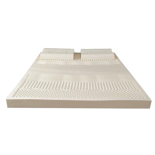 TFDRSEXVD Materasso in lattice naturale al 100%, compressione e nessuna deformazione, ventilazione dei pori a nido d'ape, morbido e confortevole, materasso in lattice,135x200cm(53x79in)