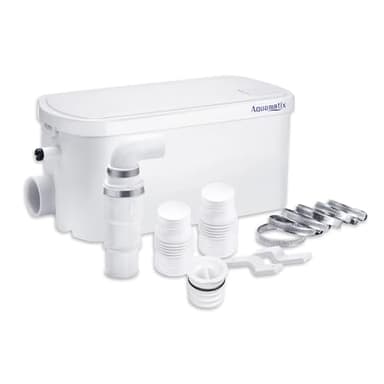 Aquamatix Pompa Doccia 250W Trituratore Pompa Maceratore 8m Distanza di pompaggio verticale 100L/min per docce, lavandini 2 ingressi