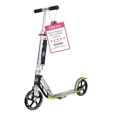 HUDORA BigWheel 205 Pure Scooter, Monopattino per bambini e adulti, Scooter a partire dai 6 anni, City Roller fino a 100 kg, Pieghevole e regolabile in altezza