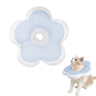 BSITSSS Collare Elisabettiano Gatto, Collare Elisabettiano Gatto Morbido, Regolabile Collare Protettivo Gatto, Collare Elisabetta Gatto Protettivo per Cani Gatto (M|Blu)
