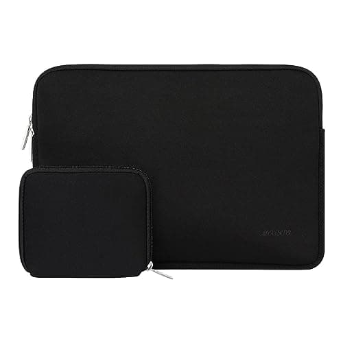 MOSISO Laptop Custodia Compatibile con MacBook Air/PRO,13-13,3 Pollici Notebook,Compatibile con MacBook PRO 14 M4 M3 M2 M1 2025-2021,Neoprene Borsa con Piccolo Case, Nero