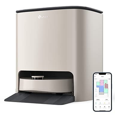 LEFANT T1 Robot Lavapavimenti con Stazione Lavaggio Automatico e Asciugatura All'aria a 40°,Tappeto No-Go, Navigazione LiDAR & Sensore d-ToF, Rilevamento Ostacoli,Compatibile con Alexa/WiFi/App