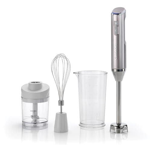 Cuisinart Cordless 3-in-1 Power Hand Blender | Frullatore elettrico, frullatore a immersione e caraffa da 700 ml senza BPA, mini tritatutto da 250 ml | Ricaricabile | Lavabile in lavastoviglie