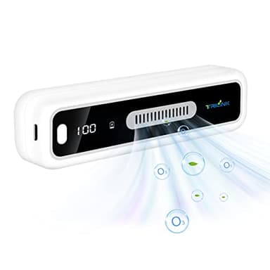 Mini deodorante frigorifero USB - Ricaricabile - LED display, Purificatore d'aria generatore di ozono O3, Elimina odori, Deodorante per piccoli spazi per frigo, auto, Scarpiera, guardaroba