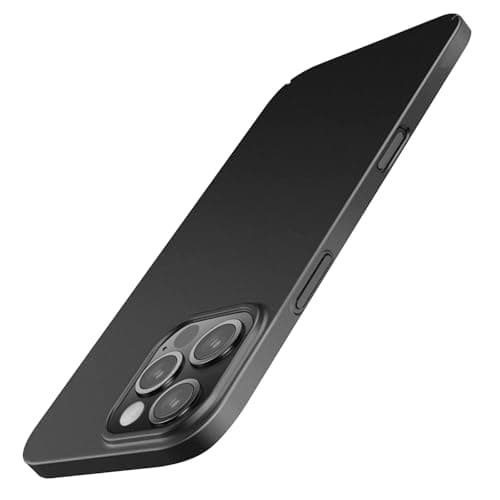 Galful Custodia ultra sottile per iPhone 16 Pro Slim Case, opaca in policarbonato rigido per iPhone 16 Pro, antiurto, antigraffio, texture opaca, bumper cover slim fit, colore nero