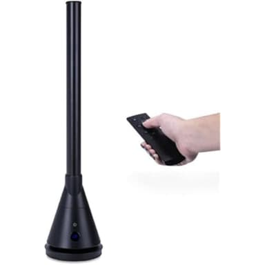 Newteck Ventilatore a Torre Aria Fredda Calore Dual 365 Nero Senza Pale, Riscaldamento Ceramica, Telecomando Oscillante, Termostato, 9 Livelli, Timer 8h, Temp. Regolabile, Touch screen, 1800W