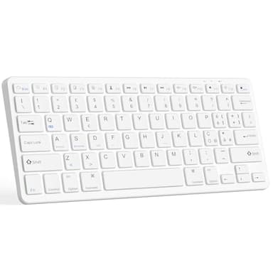 Tastiera Bluetooth Tastiera Senza Fili Ultra-sottile Compatibile con iOS/Android/Windows Sistemas Tastiera Spagnola Ricaricabile per iPad/iPhone/PC/Laptop/Smartphone/Tablet/Computer QWERTY Layout