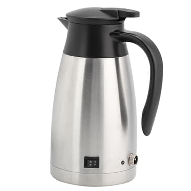 Bollitore Elettrico per Auto, Bollitore per Auto da 1000 Ml, Accendisigari 12V/24V per Viaggi in Auto, Guida a Lunga Distanza