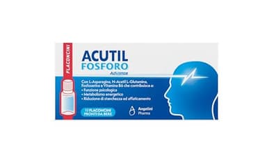 Acutil Fosforo Advance, Integratore Alimentare con Vitamina B6, L-Asparagina, Fosfoserina e L-Glutammina, Contribuisce a Rimanere Concentrati e a Ragionare con la Giusta Lucidità, 10 Flaconi da Bere