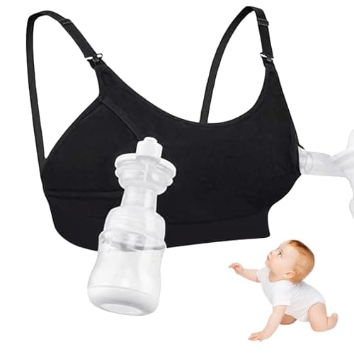 Shengxi Reggiseni Allattamento, Comodo Reggiseni Senza Ferretto, Regolabile Reggiseno pompaggio Mani libere con Fibbia di Estensione Adatto alle Donne Incinte per allattare e Dormire, XL