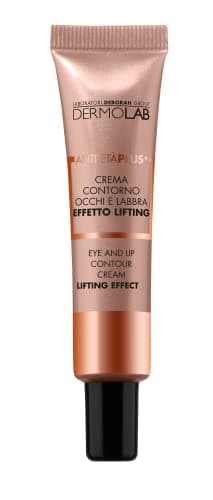 Dermolab - Crema Contorno Occhi e Labbra Antiage, per Pelli Mature, con Acido Ialuronico, Leviga e Illumina l'Incarnato Minimizzando le Rughe, Rimpolpa e Idrata la Pelle, 15ml