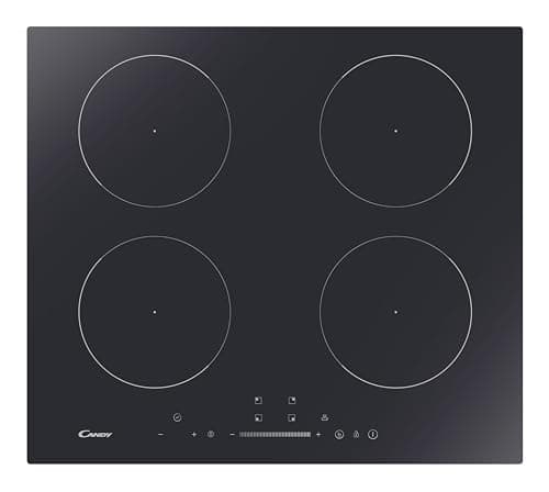 Candy Idea CIS642SCTT/1 Piano Cottua a Induzione, 4 zone cottura, Vetroceramica, da Incasso, Funzione Keep Warm, Power Management, Touch, App hOn, 59x55x52 cm, Nero