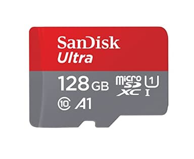 SanDisk 128 GB Ultra microSDXC UHS-I scheda, con adattatore SD, fino a 140 MB/s, prestazioni dell'app A1, Classe 10, U1. Twin Pack
