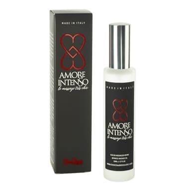 AMORE INTENSO®| Olio massaggio sensuale per coppia, Lubrificante intimo, 99% Naturale, profumo delicato Ylang Ylang, ideale per momenti di intimità e rapporti, olio massaggio, Non Appiccica