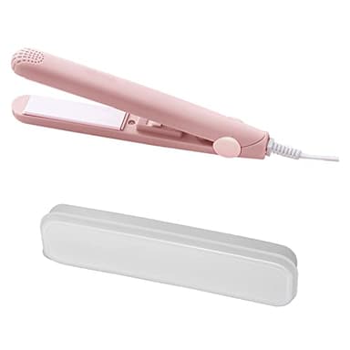 Piastre per Capelli, Piastra per Capelli 2 in 1, Mini Piastra Capelli, Piastra per Capelli in Ceramica Tormalina, Mini Piastra per Capelli da Viaggio con Scatola Protettiva, per Casa o Salone, Rosa