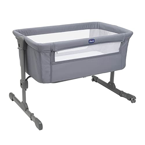 Chicco Next2Me Essential Culla Neonato Fianco Letto, Sostenibile, Compatibile con Diversi Letti, Altezza Regolabile,Inclinabile, Buona Circolazione dell'Aria, Materasso e Borsa inclusi