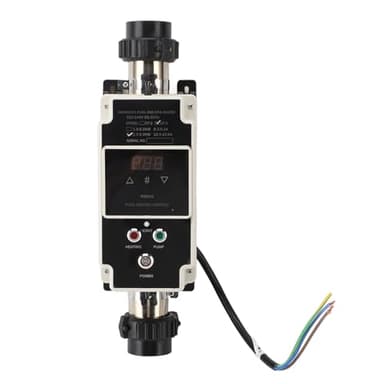 Riscaldatore Elettrico per Piscina, Pompa di Calore per Piscina 2,7-3,3KW, Termostato per Riscaldatore per Bagno d'Acqua Spa, per Piscina Interrata Fuori Terra, Fino a 1 m³