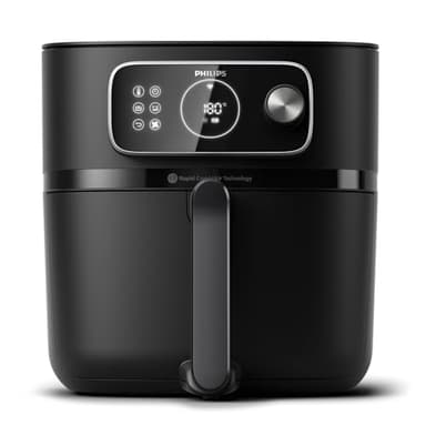 Philips Airfryer Combi 7000 Series XXL - 8,3L (2kg), Airfryer 22-in-1, connessa al WiFi, con il 99% di grassi in meno** e Rapid CombiAir, App HomeID, Nero (HD9876/90)