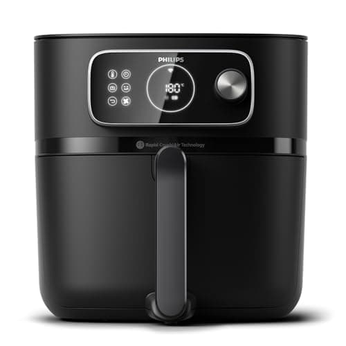 Philips Airfryer Combi 7000 Series XXL - 8,3L (2kg), Airfryer 22-in-1, connessa al WiFi, con il 99% di grassi in meno** e Rapid CombiAir, App HomeID, Nero (HD9876/90)