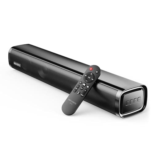 MEVOSTO Soundbar per dispositivi TV, PC, gaming Soundbar Mini 60 W 2.1 CH, altoparlante subwoofer integrato, computer con USB Digital Audio/BT5.4/ottico/AUX Voice Enhance 3 EQ, compatibile con console
