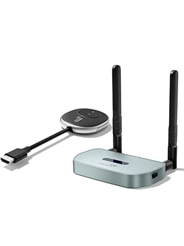 HDMI Wireless, YEHUA 164FT/50M Trasmettitore e Ricevitore HDMI Wireless 5G HDMI/VGA Dual Screen Video Streaming Camera/Laptop/PS5/Blu-Ray per Monitor/Proiettore Adatto per ATEM/Scuola/Chiesa/Ufficio