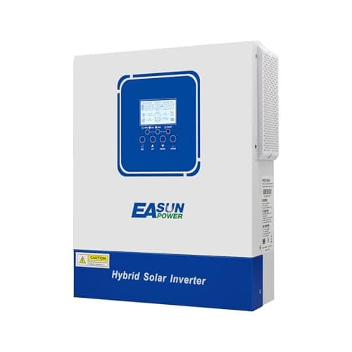 POWLAND Inverter ibrido 3200W 24V, onda pura Inverter indipendente da rete, da DC 24V a AC 230V, Ingresso FV 30-500VDC, per batterie al piombo e al litio 24V, con modulo WiFi (SMG II 3,2KW)