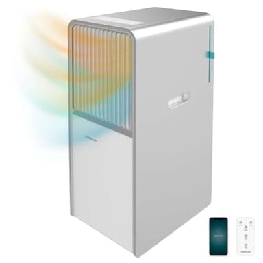 Cecotec Climatizzatore Portatile ForceClima 12850 Style Heating Connected. 12000 BTU, copertura 28 m2, tattile, pompa di calore, schermo a LED, 5 modalità, Timer, Estate/Inverno, Controllo Wi-Fi