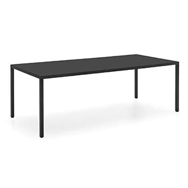 CONNUBIA Tavolo in Metallo Modello Iron - Disponibile in 2 Colori e 2 Misure- Ottimo per cucine e soggiorni - Anche per Esterni (Nero Opaco, L160 X P90 X H75CM)