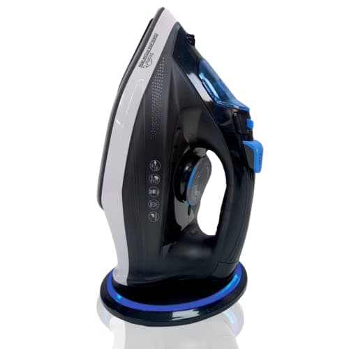 STARLYF Ferro da Stiro Senza Filo a vapore Cordless Steam Iron, 2400W. Riscaldamento Rapido, Piastra in Ceramica, Tutti i Tessuti, Leggero, Vapore a secco
