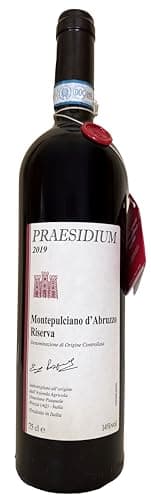 Montepulciano d’Abruzzo Riserva DOC 2019 – Praesidium - 4 bottiglie – Vino Rosso Italiano Artigianale – 75cl