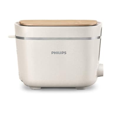 Philips Conscious Collection - Tostapane biologico, 100% plastica riciclata, 8 livelli di abbronzatura, crema (HD2640/10)