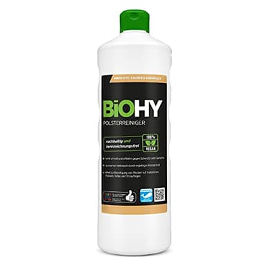 BiOHY Detergente per tappezzeria (Bottiglia da 1l) | Ideale per sedili auto, divani, materassi, ecc. | Adatto anche per lavapavimenti (Polsterreiniger)