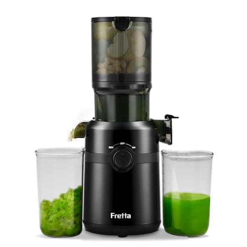 Fretta Estrattore di succo,apertura 108MM e capacità di 1L estrattore frutta e verdura,estrattore a freddo di facile da pulire,senza BPA