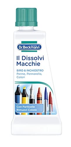 Dr. Beckmann Il Dissolvi Macchie Biro & Inchiostro | Lo smacchiatore specifico contro le macchie di inchiostro di biro, penne a sfera e molto altro | 50 ml
