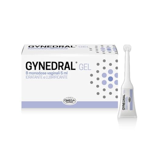 Omega Pharma - Gynedral Gel - Gel Vaginale con Acido Ialuronico, Idratante, Lubrificante e Riparatore, Contrasta la Secchezza Vaginale - 8 Monodose 5 ml
