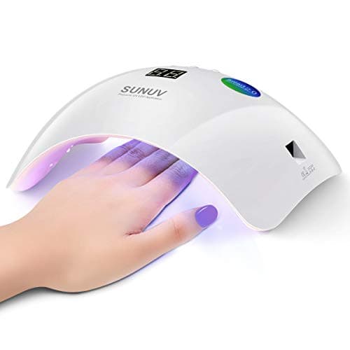 SUNUV Lampada Unghie UV LED Lampada per Unghie Rosa con Sensore Di Avvio Automatico, Display LCD e Timer 30/60/99s