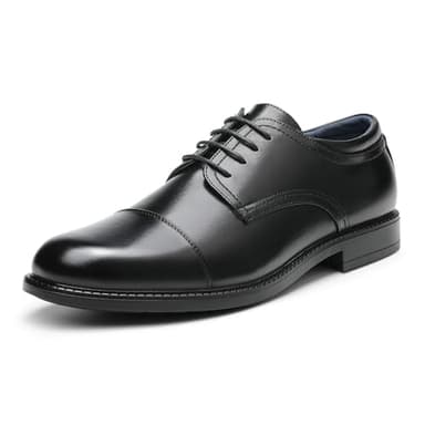 Bruno Marc Scarpe Eleganti Stringate Derby Uomo Basse Oxford Vintage Allacciare Elegante,Size 43,Nero,DOWNING-01