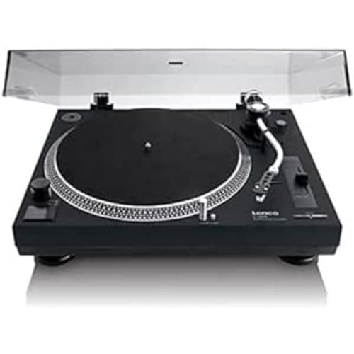 Giradischi Lenco (Black L-3808) Trazione Diretta Con Uscita Usb Preamplificatore