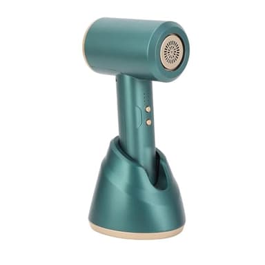 PenRux Asciugacapelli Senza Fili, Batteria Ricaricabile, 3 Livelli di Volume d'Aria, Presa d'Aria Rimovibile, 2 Ugelli per Asciugatrice, Verde (Spina Europea)