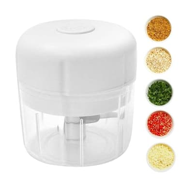 tritatutto elettrico, tritaaglio elettrico - Robot da cucina trita aglio elettrico da 250 ml,Tritatutto per verdure con ricarica USB, frullatore per aglio, tritatutto per aglio e cipolla per p