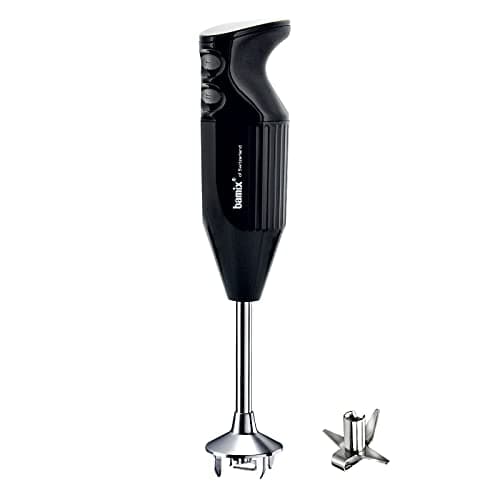 bamix Frullatore a immersione acciaio M160 ONE incl. lama multiuso in acciaio inox, 160 watt, 2 velocità, Made in Switzerland, Nero