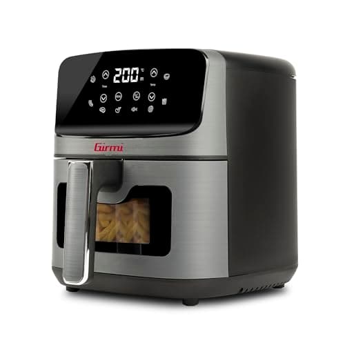 Girmi FG27 Friggitrice ad Aria 4,2 Litri, 1400 W, 4.2 Litri, Display digitale, 8 programmi, Timer, 80-200° C, BPA/PFOA Safe, Ricettario incluso