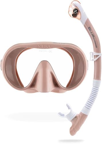 CRESSI Musa & Scilla Rose Gold - Combo Set Snorkeling Maschera Musa e Snorkel Scilla, Rosa Oro, Taglia Unica, Adulti