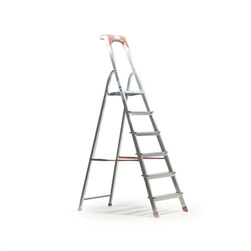 Kasart scala scaletto uso domestico in alluminio portata 150 kg made in Italy certificata EN 131 (6 gradini)