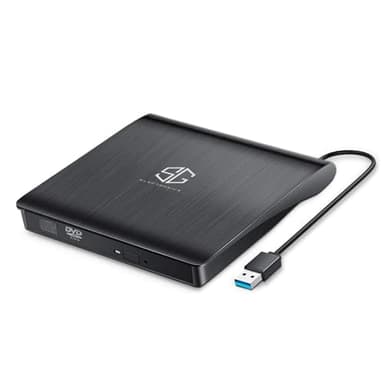 SG, Lettore CD DVD Esterno Portatile, Masterizzatore DVD Esterno, Lettore CD Esterno per Pc Portatile e Desktop Tower, Disco Esterno Ultra Slim USB 3.0, compatibile con Windows, Linux e Mac OS