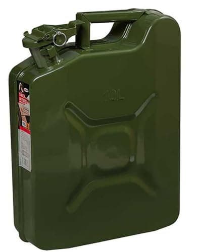 Tanica in Ferro Antiscoppio per Carburante 10L - Omologata, Resistente e Sicura per Benzina e Diesel