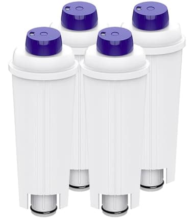 4 Pezzi Filtro Acqua Cartucce a Carbone Attivo Adatto per Delonghi DLSC002 Filtro Macchina Caffè per Delonghi ECAM, ESAM, ETAM, BCO Serie