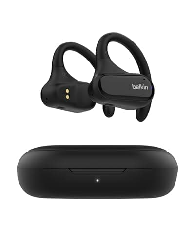 Belkin SoundForm ClearFit Auricolari Wireless Open-Ear Sportivi e Leggeri, Auricolari Bluetooth Resistenti all'Acqua (IPX5), Cuffie Wireless per Escursionismo, Ciclismo, Corsa e Altro, Nero
