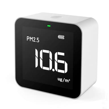 Temtop M10 Monitorare Rivelatore di Qualità dell'aria per PM2.5/HCHO/TVOC/AQI, Monitor Intelligente Portatile, Batteria Ricaricabile
